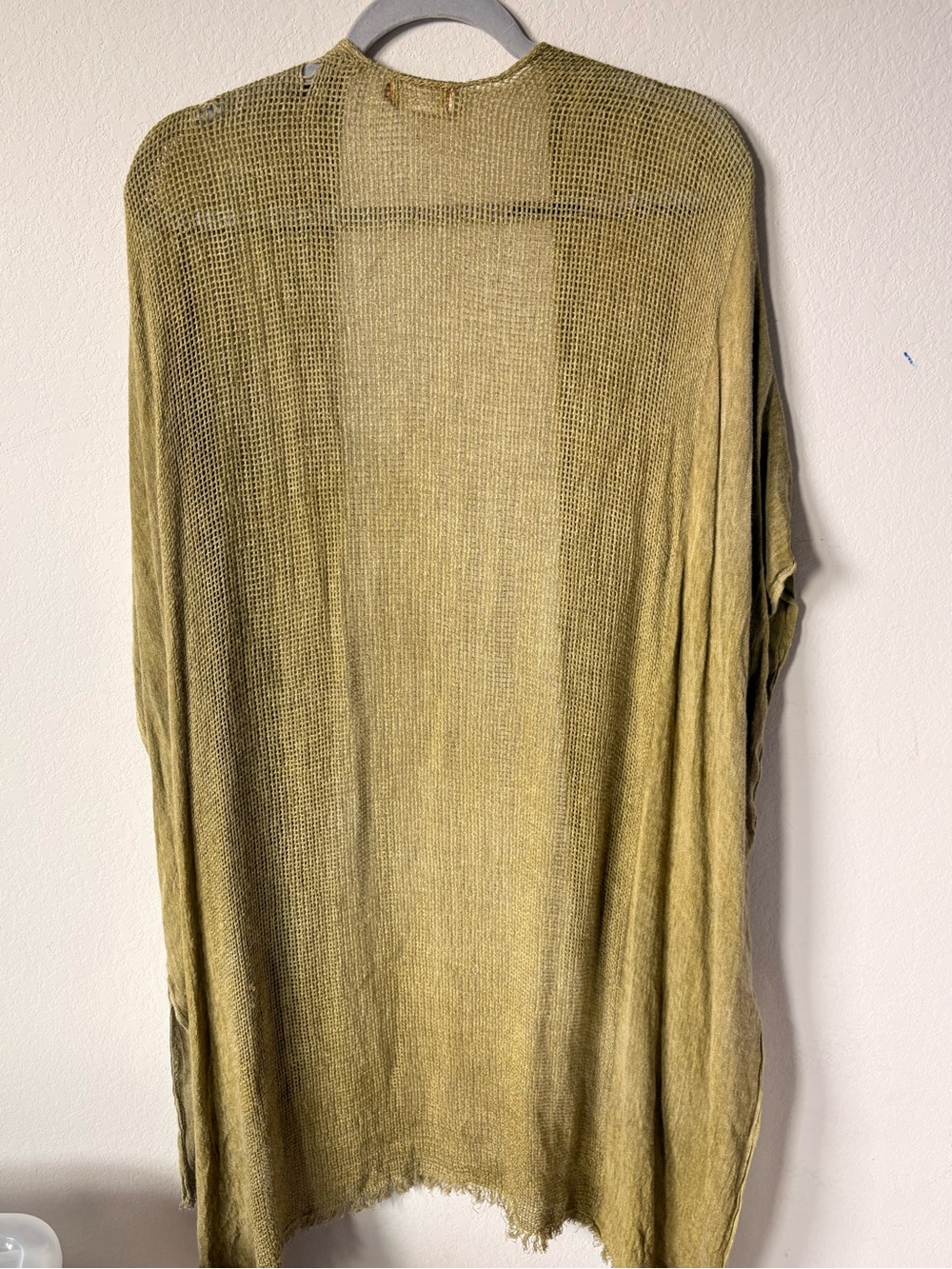 Free People Olive Open-Front Lightweight Draped Cardigan One size - Picture 7 of 7